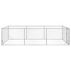 vidaXL Outdoor Dog Kennel Galvanized Tough galvanized steel Large