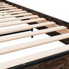 vidaXL Bed Frame Smoked oak Engineered wood, metal Twin Durable