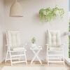 vidaXL Highback Chair Cushion Set of 2 Melange cream Polyester
