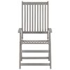 vidaXL Garden Chair Set of 8 Grey Solid Acacia wood Standard
