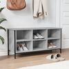 vidaXL Shoe Cabinet Grey Sonoma Engineered Wood Medium Shoe Cabinet