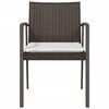 vidaXL Garden Chair Set of 2 Brown PE Rattan, Steel Standard Durable