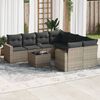 vidaXL Garden Sofa Set Grey, Dark grey