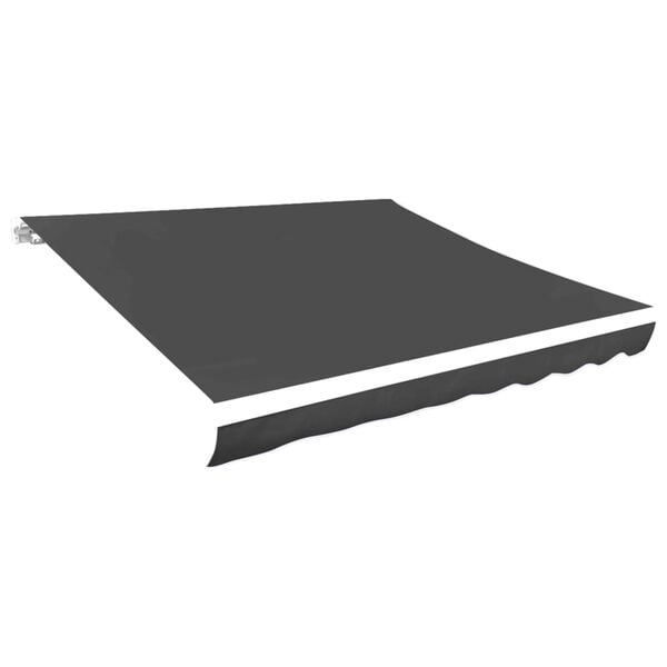 vidaXL Awning Anthracite Polyester with PU coating 137.8 x 98.4 in