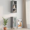 vidaXL Wall Cabinet Grey Sonoma Engineered wood 12.8x13.6x35.4 in