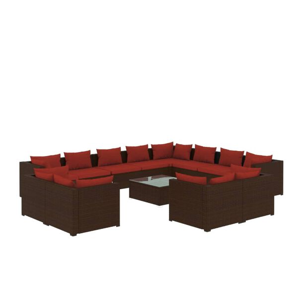 vidaXL Garden Lounge Set Brown