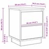 vidaXL Bedside Cabinet 2 pcs White 15.35 x 13.58 x 19.69 in