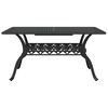 vidaXL Garden Dining Set Black Cast aluminum 7 Piece Set Ergonomic