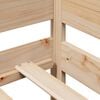 vidaXL Daybed With Trundle Natural Solid pine wood Twin
