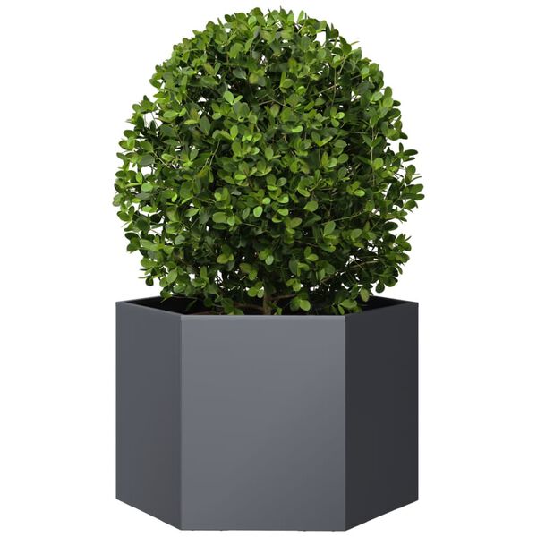 vidaXL Garden Planter Anthracite Steel Large Durable Garden Planter