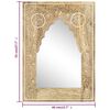 vidaXL Mirror Dark Wood Solid Mango Wood Medium Decorative Inlays