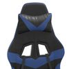 vidaXL Gaming Chair Black and Blue Faux Leather
