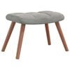 vidaXL Relaxing Chair with a Stool Light Gray Velvet