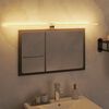 vidaXL LED Mirror Light Silver PC, ABS Medium LED Mirror Light