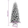 vidaXL Artificial Christmas Tree with 150 LEDs White 47.24 in