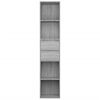 vidaXL Book Cabinet Grey Sonoma Engineered Wood Tall Book Cabinet