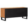 vidaXL TV Cabinet Wooden and black steel Solid acacia wood, steel