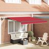 vidaXL Retractable Awning Manual Red 137.80" x 98.43" fabric