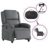 vidaXL Electric Recliner Chair Gray Faux leather, wood, metal Standard