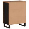 vidaXL Sideboard Natural wood and black Solid acacia wood and metal