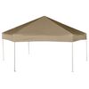 vidaXL Hexagonal Pop-Up Marquee with Sidewalls 11.8x10.2' Taupe 2.41 oz/ft²