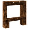 vidaXL Fireplace Surround Smoked Oak 31.9x7.1x32.3" Engineered Wood