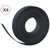 vidaXL Garden Edgings 4 pcs Black 32.8' 3.9" Polyethylene