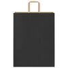 vidaXL Paper Bags 50 pcs with Handles Black 12.6x4.7x16.5"