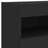 vidaXL TV Wall Cabinet Black Engineered wood Medium TV Wall Cabinet