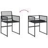 vidaXL Garden Dining Set Black