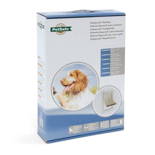 PetSafe Pet Flap White Aluminum Small Pet Flap Rectangular Modern