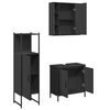 vidaXL Bathroom Cabinet Set Black