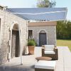 vidaXL Retractable Awning Blue and white