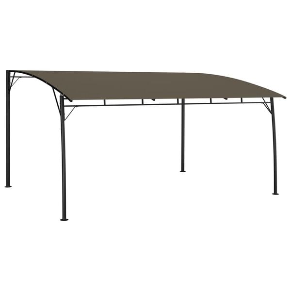 vidaXL Sunshade Awning Taupe Powder-coated steel, fabric (100% polyester)