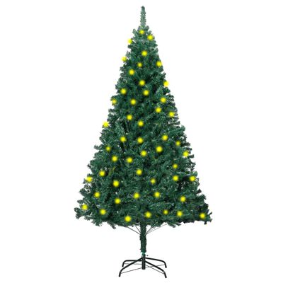 vidaXL Artificial Pre-lit Christmas Tree with Thick Branches Green 59.1"