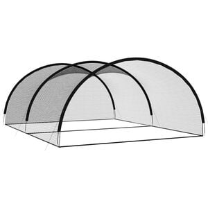 vidaXL Baseball Batting Cage Net Black 196.9"x157.5"x98.4" Polyester