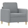 vidaXL Sofa Set Light grey 100% polyester, metal, textilene, plywood