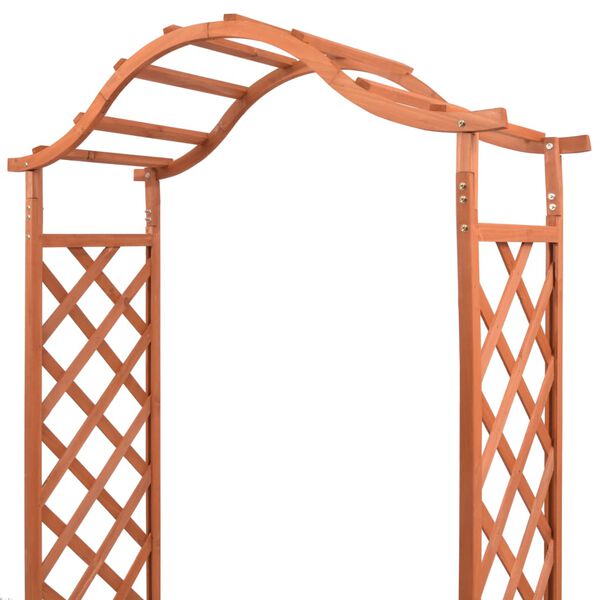 vidaXL Garden Arch Brown Solid wood