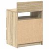 vidaXL Bedside Cabinet Sonoma oak Engineered wood 15.7x13.0x23.6 in