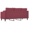 vidaXL 3-seater Sofa Wine red Fabric (100% polyester), metal, textilene