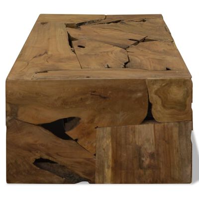 vidaXL Coffee Table Teak Resin 35.4"x19.7"x11.8"