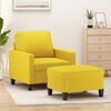 vidaXL Sofa Chair with Footstool Light Yellow