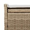 vidaXL Outdoor Storage Bench Beige Poly Rattan 39.4 in x 17.7 in x 22.4 in