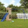 vidaXL Outdoor Playset Natural, Blue Solid Pine Wood, Polypropylene Large