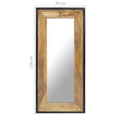 vidaXL Mirror 43.3"x19.7" Solid Mango Wood