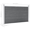 vidaXL Garden Fence WPC 343.3"x41.7" Gray