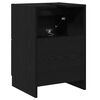 vidaXL Bathroom Cabinet with Drawer Black Oak 15.75 x 14.57 x 23.23 in