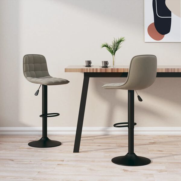 vidaXL Bar Stool Set of 2 Light Grey