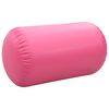 vidaXL Inflatable Gymnastic Roll with Pump 39.4"x23.6" PVC Pink
