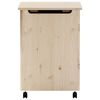 vidaXL Laundry Basket with Wheels "RANA" 17.7x17.7x25.2" Solid Wood Pine
